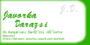 javorka darazsi business card